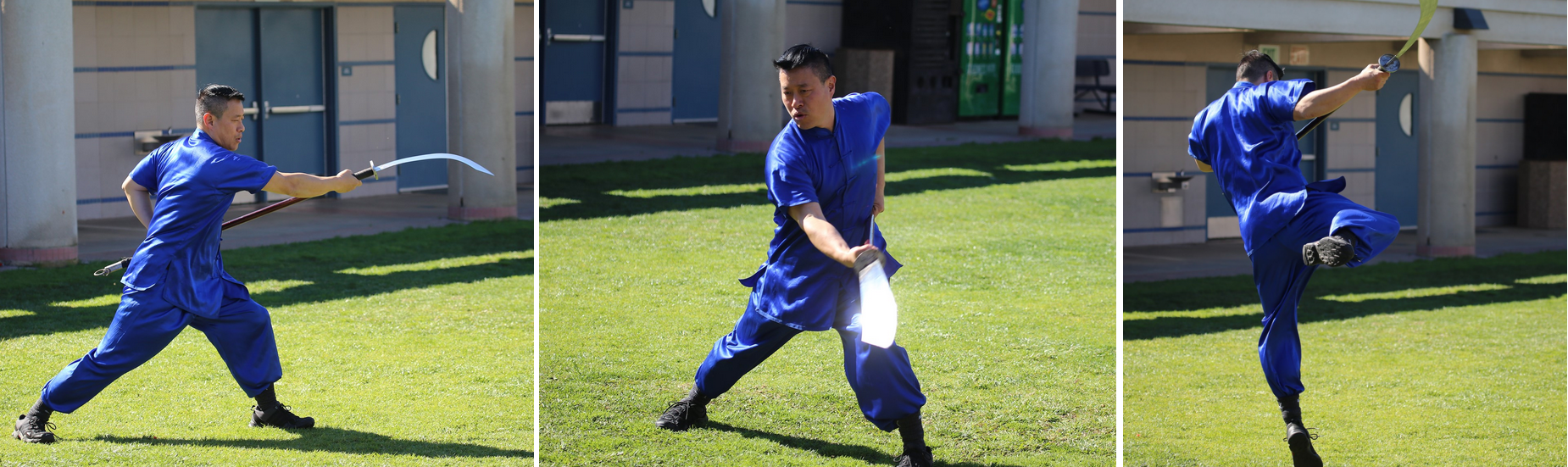 Sifu Paul using traditional pudao sword / halberd